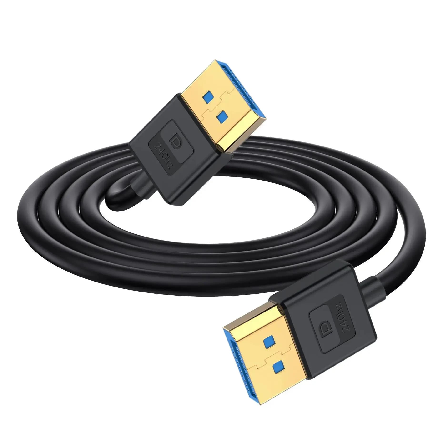 Câble DisplayPort en silicone, prise en charge 8K 60Hz 4K 5K, cordon vidéo et audio 3m 5m pour ordinateur portable PC moniteur