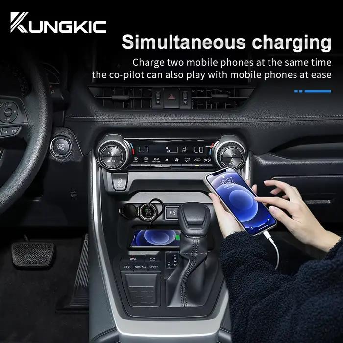 Support de charge rapide pour téléphone portable 15 W, chargeur sans fil pour intérieur de voiture,