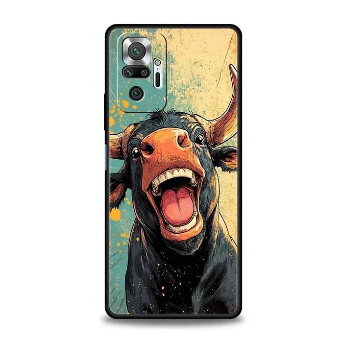 Coque de téléphone taureau Animal, étui souple pour Xiaomi Redmi Note 14 13 12 Pro Plus 5G 9S 9 10 1