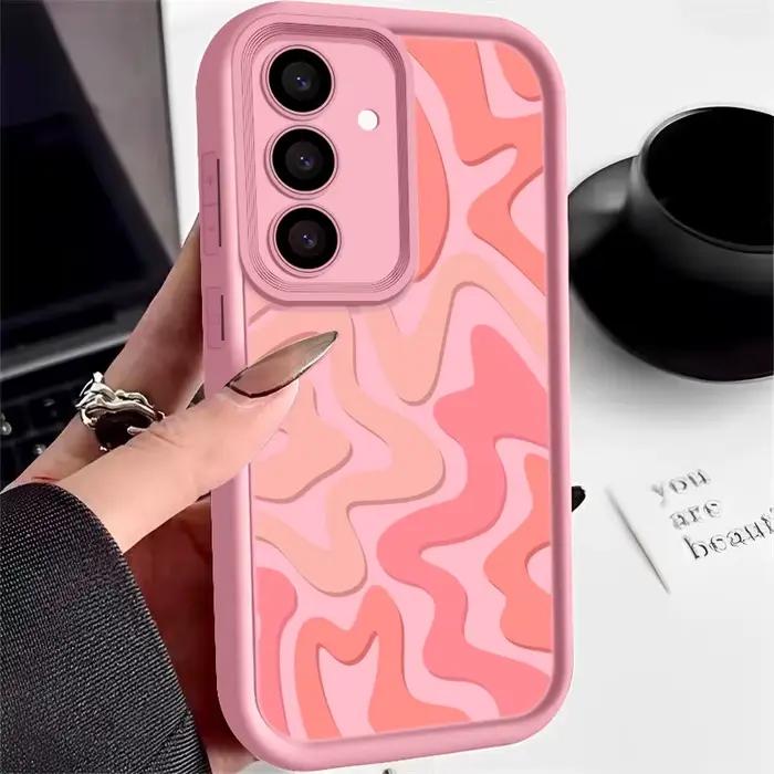 Coque de téléphone à motif rayé pour Samsung Galaxy A57 A27 A37 A56 A16 A17 A36 A26 A55 A54 A15 S26