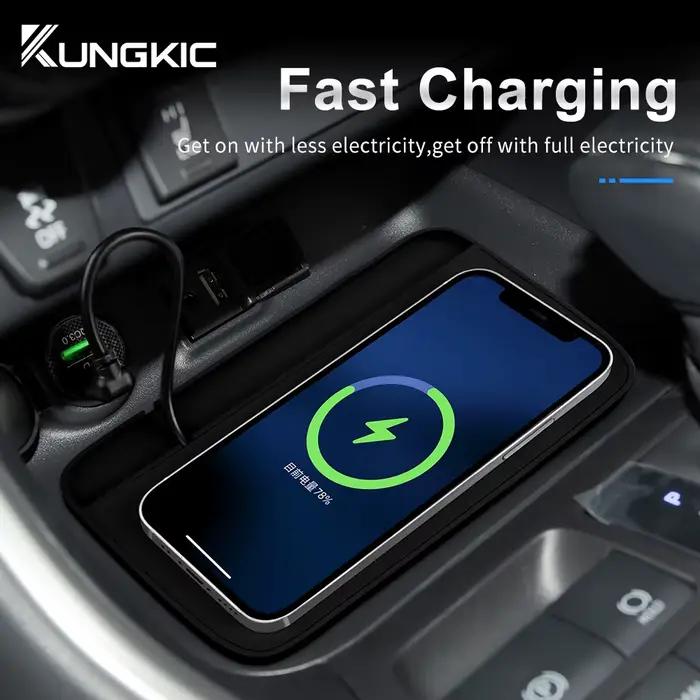 Support de charge rapide pour téléphone portable 15 W, chargeur sans fil pour intérieur de voiture,