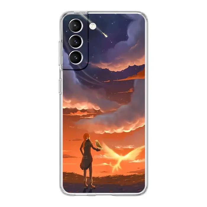 Coque de téléphone Genshin Impact Game Landscape, coque transparente souple pour Samsung Galaxy S23