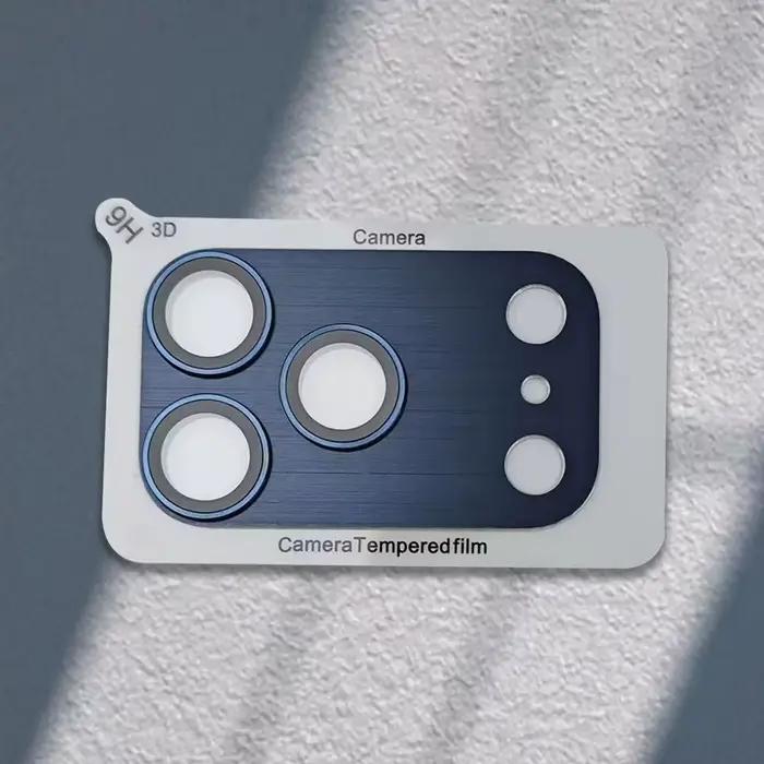 1 ensemble de verre de Protection de caméra en métal à couverture complète pour IPhone 17 Pro Max, c