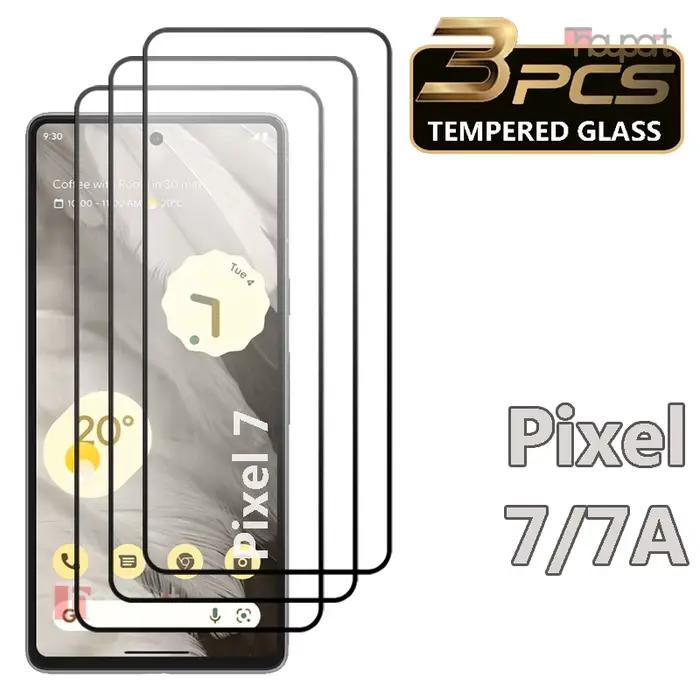 3 pièces verre trempé pour Google Pixel 7 7A Film de protection d'écran Pixel 7A verre
