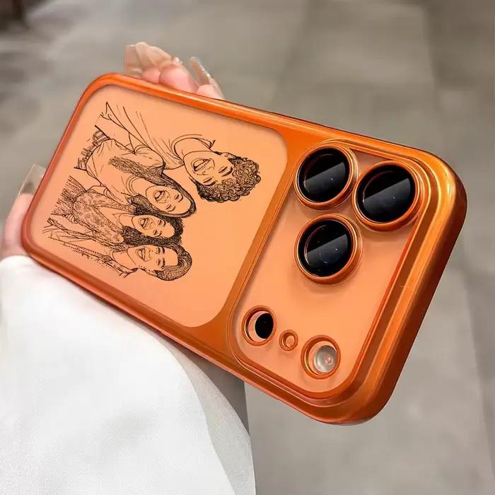 Coque de téléphone personnalisée DIY à motif dessin au trait pour iPhone 17 16 15 14 13 12 Pro Max,
