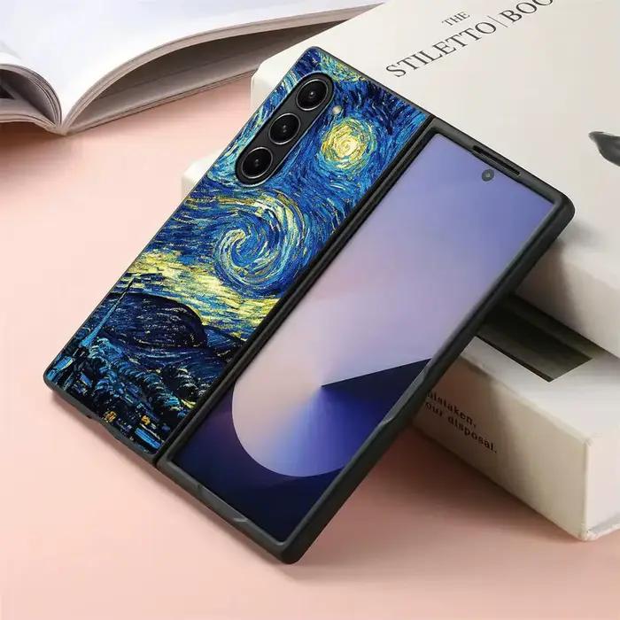 Coque arrière pour Samsung Galaxy Z Fold 7 6 5 4 3 ZFold7 ZFold6 ZFold5 ZFold3 ZFold4, Van Gogh, nui