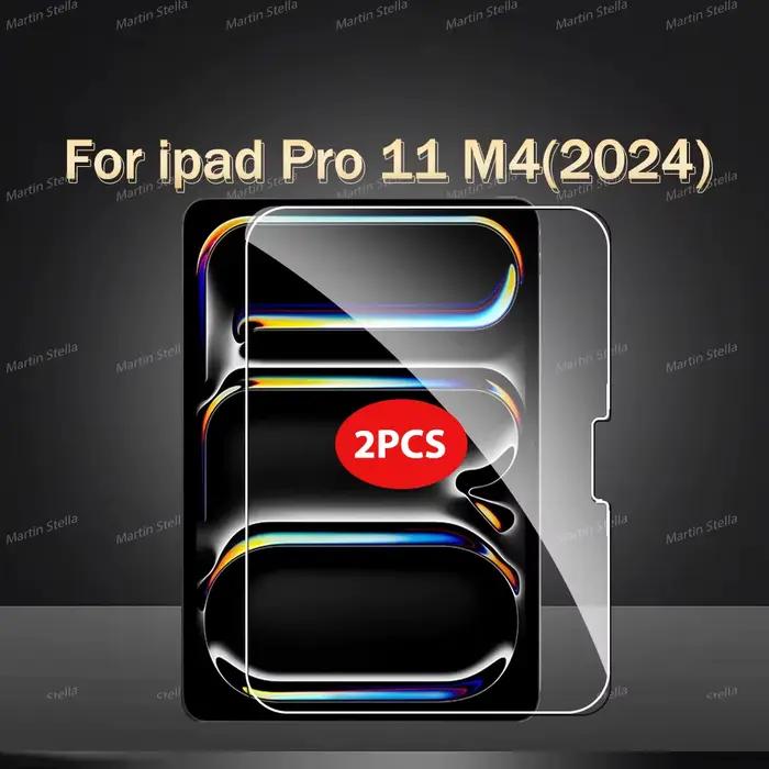 Protecteur d'écran en verre trempé, 2 pièces, pour ipad Pro Air 13 11 2024 M4 M2 Air 5 4 Pro 12.9 11