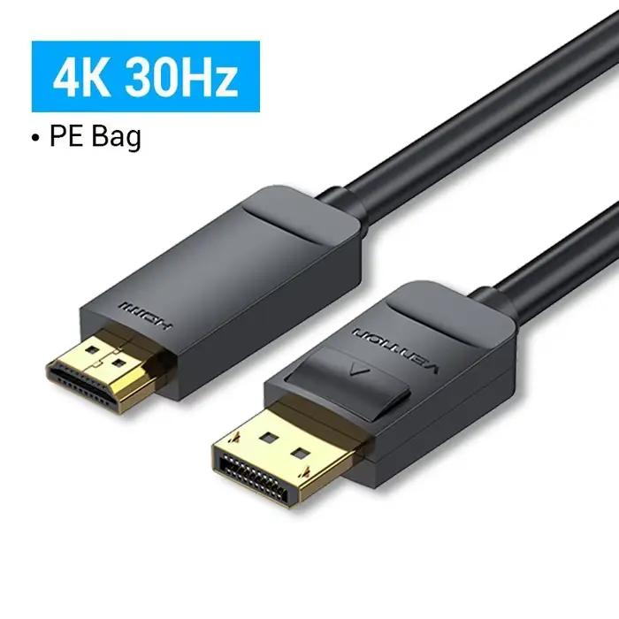 Vention – câble DP vers HDMI 4K 60Hz, pour ordinateur portable, moniteur HDTV, projecteur, câble Aud