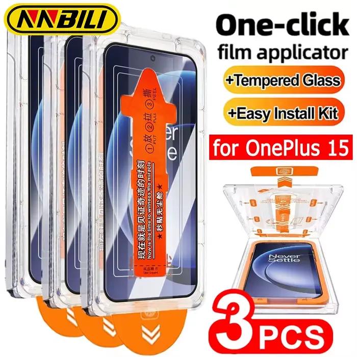 NNBILI – protecteur d'écran HD sans poussière, Installation facile, pour OnePlus 15, Film de protect