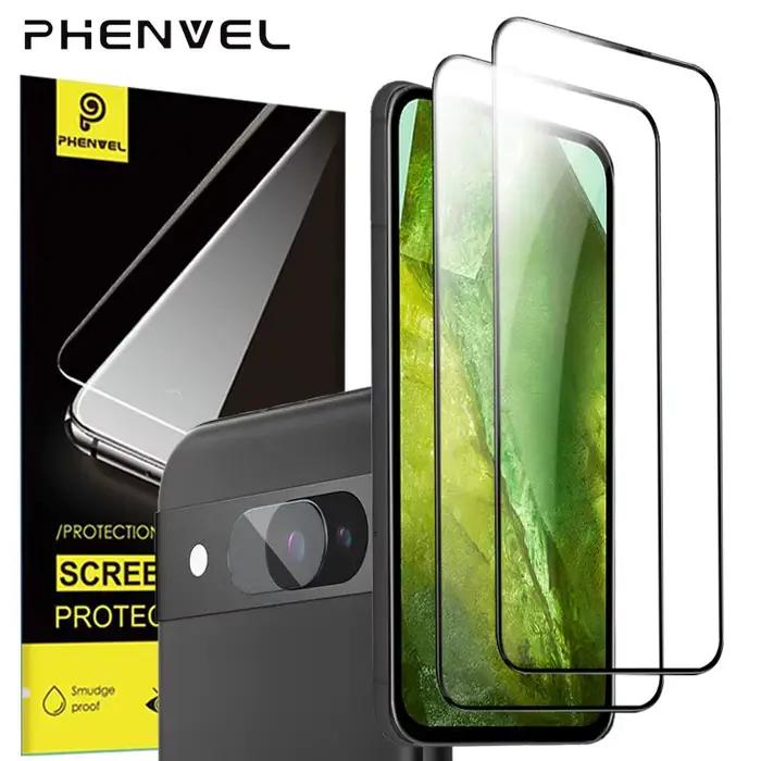 Phenvel verre de protection pour Google Pixel 8A protecteur d'écran à couverture complète pour Pixel