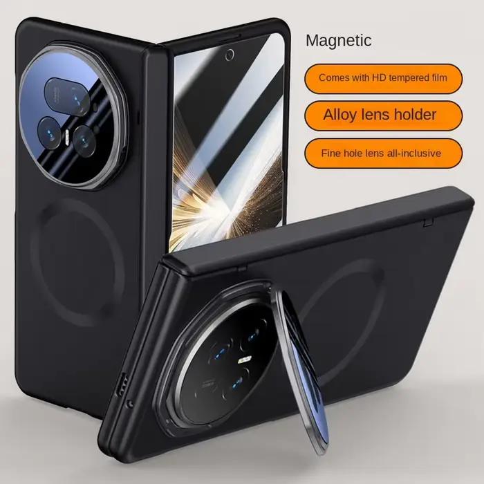 Magsafe magnétique intégré avec Film en verre trempé, étui de Protection pour charnière Honor Magic