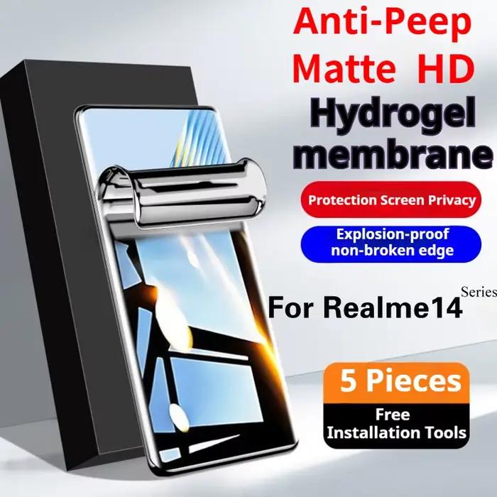 Realme14Pro + Film Hydrogel mat pour Realme 14Pro protecteur d'écran de confidentialité Realme14x pr