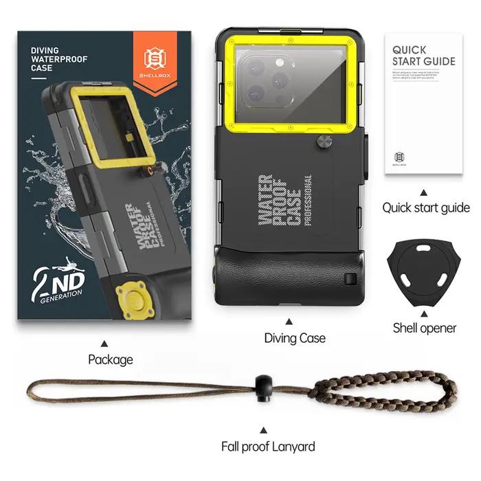 Étui de téléphone étanche universel multifonctionnel, durable, étanche, 15 m/50 pieds, 6.9 pouces, I