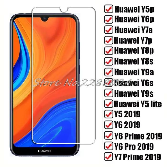 Verre trempé HD pour Huawei Y5p Y6p Y7a Y7p Y8p Y8s Y9a Y6s Y9s Y5 lite Y6 Prime Pro Y7 2019 Y5lite