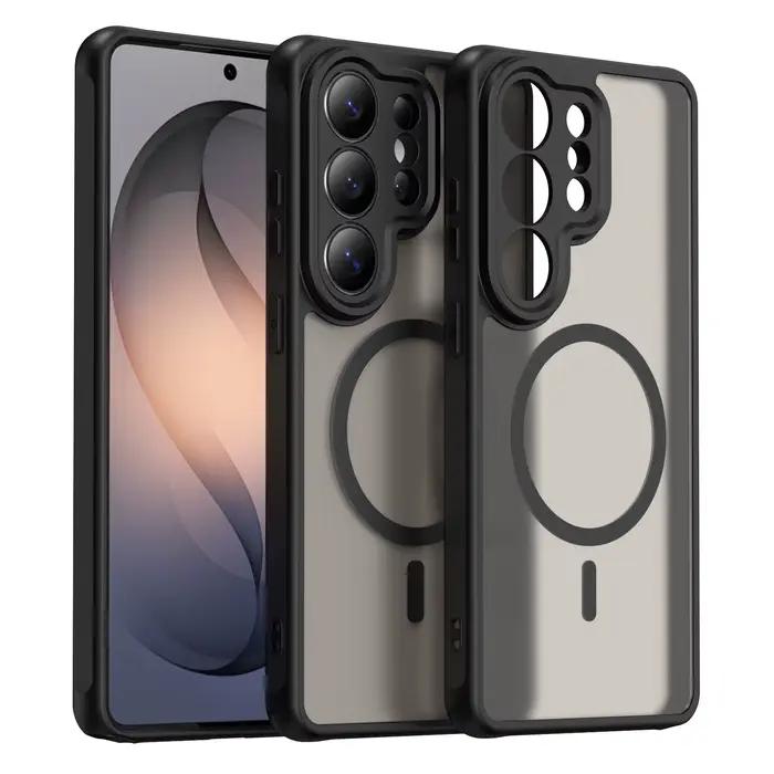 Étui antichoc givré pour Samsung Galaxy S26 Ultra S25 FE S24 Plus 5G, coque de téléphone magnétique