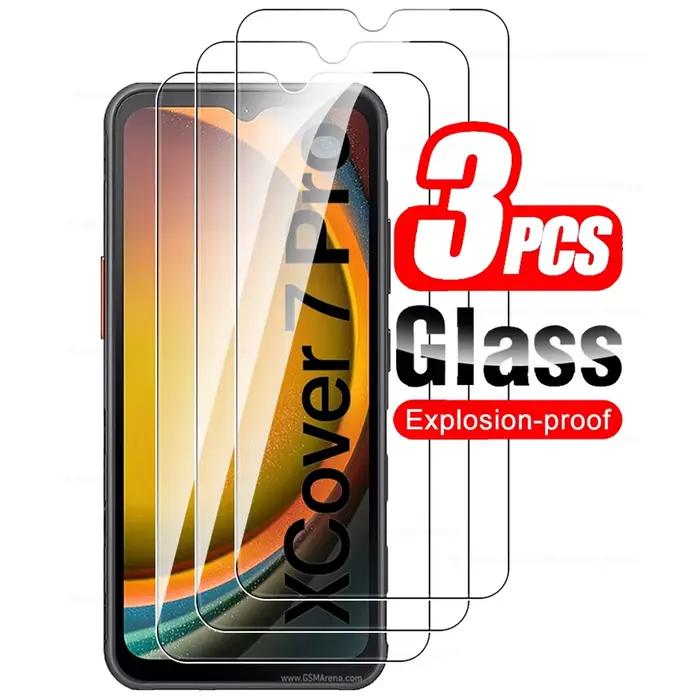 Protecteur d'écran pour Samsung Galaxy XCover7 Pro 5G, 3 pièces, verre trempé transparent, Samsang X