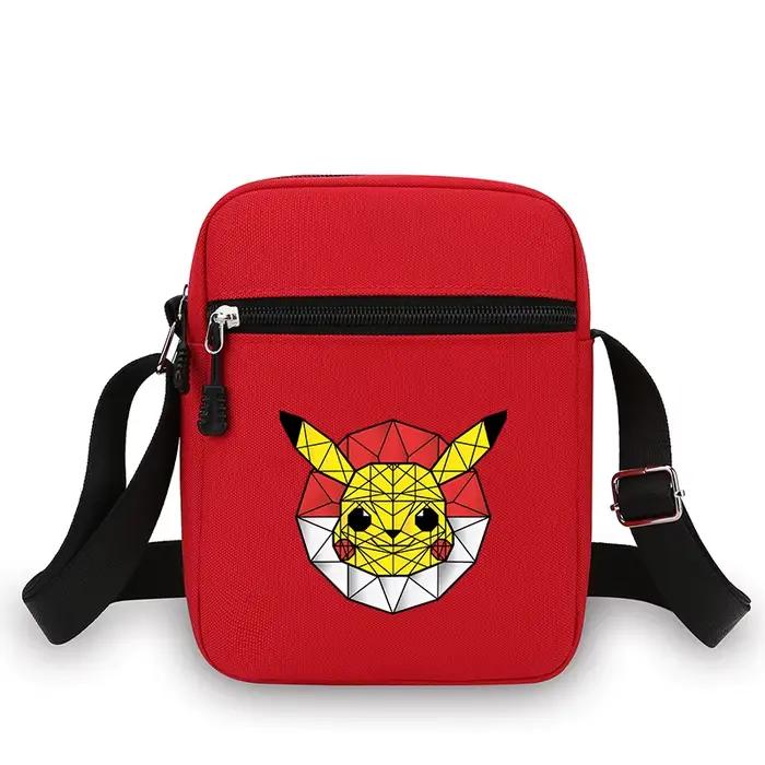 Sac à bandoulière mini en nylon pour téléphone portable, motif Pikachu, Gengar, Charmander, sacoche