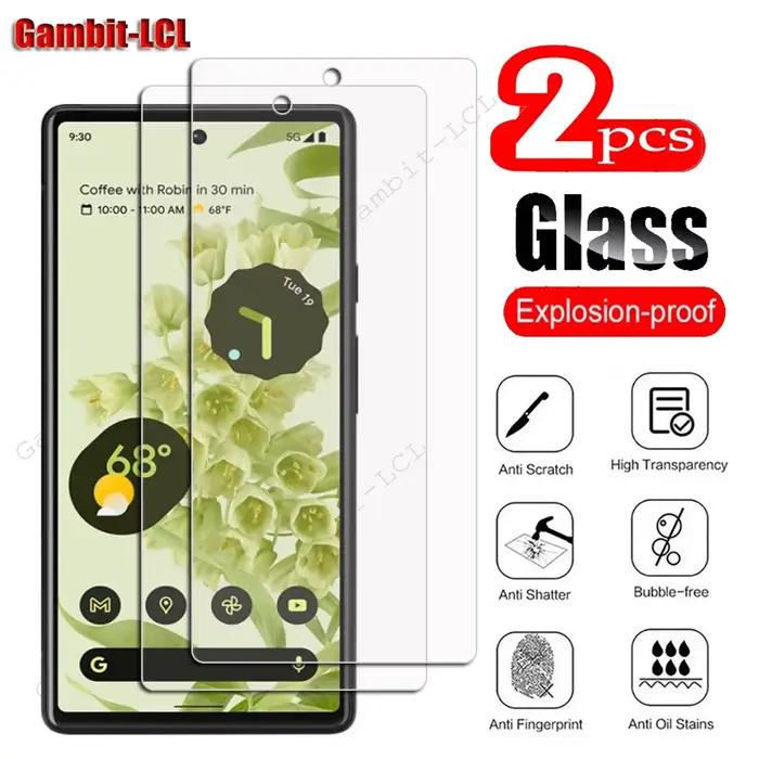 Verre trempé de Protection HD 9H pour Google Pixel 6 7 8 6A 7A Pixel7a Pixel6 Pixel8 8Pro, Film de P