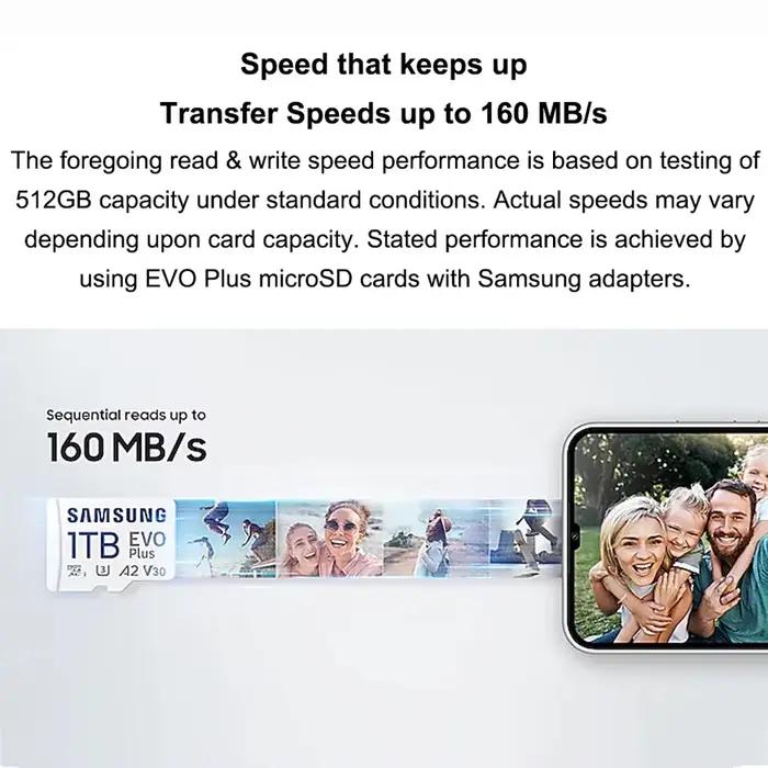 Samsung EVO Plus/PRO Plus/PRO Ultimate/PRO Endurance carte mcroSD 512G 256GB 128GB 64GB SDXC carte T