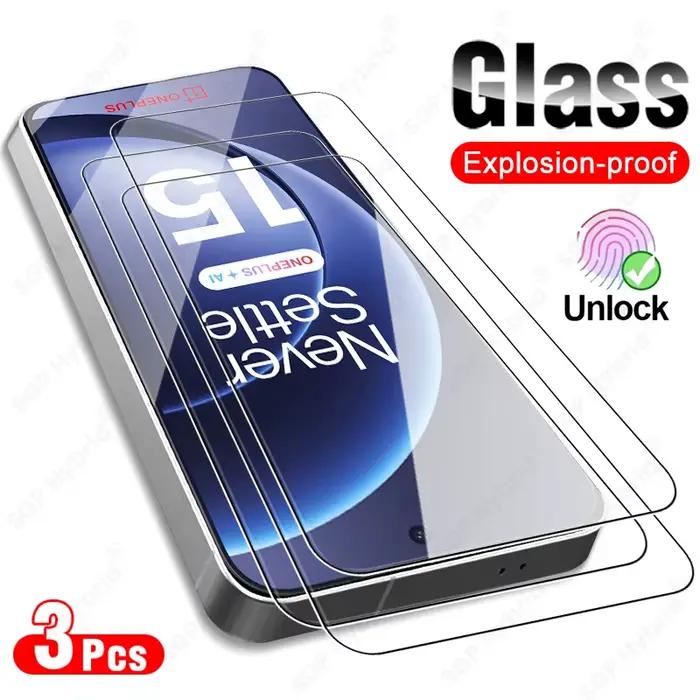 3 pièces verre de protection pour OnePlus One Plus 15 OnePlus15 1 + 15 5G 2025 9H Premium verre trem