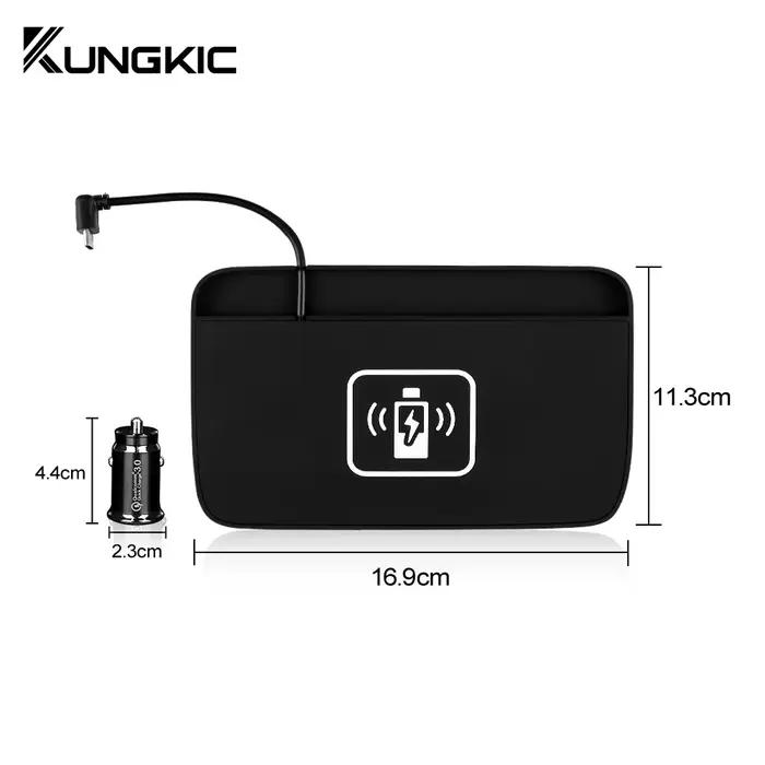 Support de charge rapide pour téléphone portable 15 W, chargeur sans fil pour intérieur de voiture,