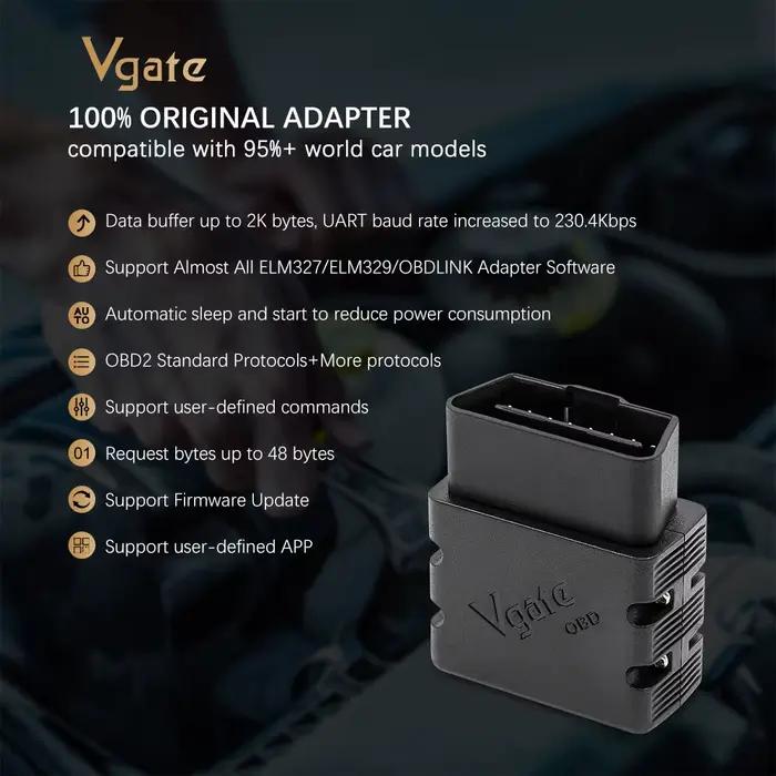 OBDIICAT-VLinker MC/MC + ELM327 Bluetooth3.0/ 4.0 OBD2 ELM 327 Wifi Diagnostic de voiture pour IOS A
