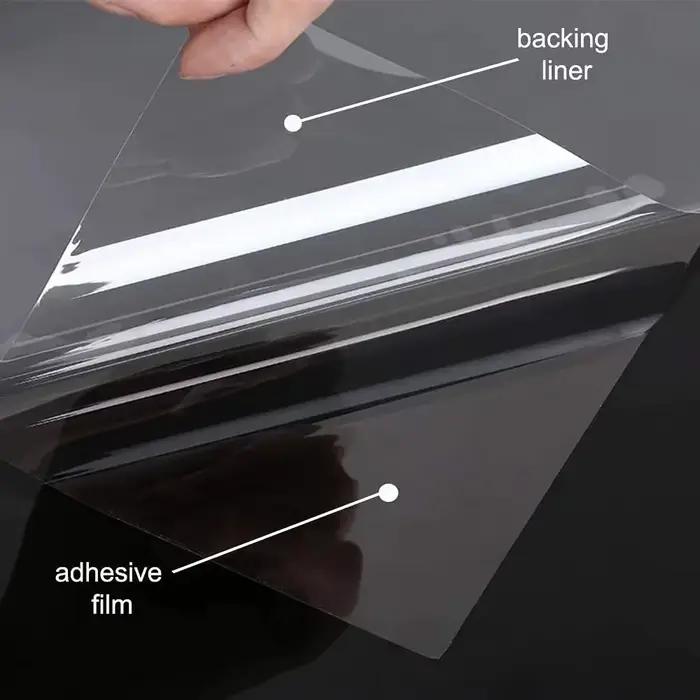 Film de protection transparent auto-adhésif pour vitres, anti-éclats et anti-explosion.
