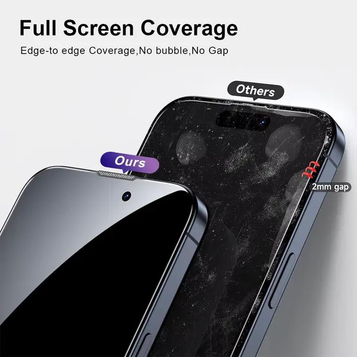 Film de protection en verre trempé pour iPhone 17 Air 16E 16 15 Pro Max 14 Plus 13 12 11 haute qualité avec kit d'installation facile et protection anti-espionnage pour un écran toujours propre et protégé