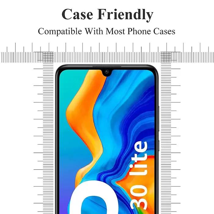 Protecteur d'écran pour HUAWEI P30 Lite ultra clair en verre trempé 9H HD haute teneur en aluminium pour écran brillant sans rayures sans éraflures compatibles avec les étuis