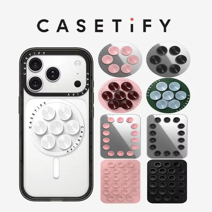 CASETiFY Snappy ™ Support de téléphone et porte-cartes magnétique à ventouse avec miroir pour iPhone 17 16 15 14 13 et Samsung S25 S26 A57