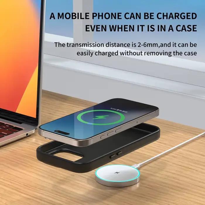 Chargeur Magnétique Sans Fil 15W à Charge Rapide Pratique pour Samsung Apple 17 16 15 14 Pro Max Airpods 4 Pro Station