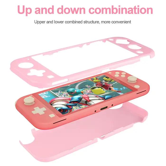 Étui de protection Nintendo Switch Lite en cristal dur, fin et doux, compatible avec la console, disponible en bleu, rose, rouge et vert pour gamer occasionnels et passionnés