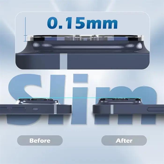 1 à 3 pièces Caméra de protection pour iPhone 17 16 15 Pro Max Film d'objectif