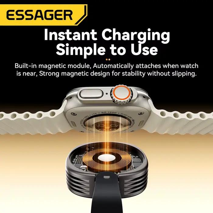 Essager chargeur magnétique sans fil pour Apple Watch 8 7 6 5 4 3 2 SE
