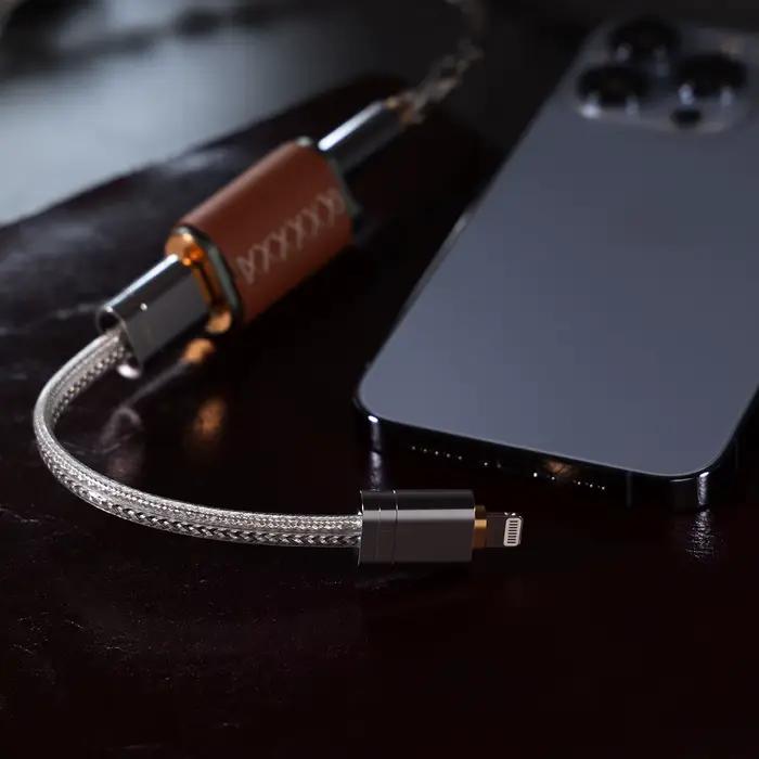 Câble OTG DDHiFi TC09S type-c vers type-c fil d'argent pur Litz de haute pureté et fils de cuivre sans oxygène