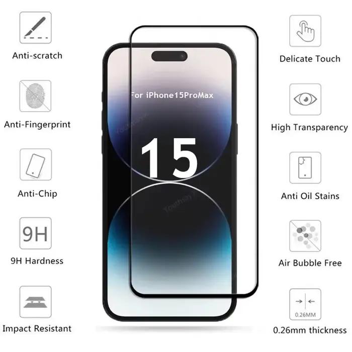 Film de protection d'écran en verre pour iPhone