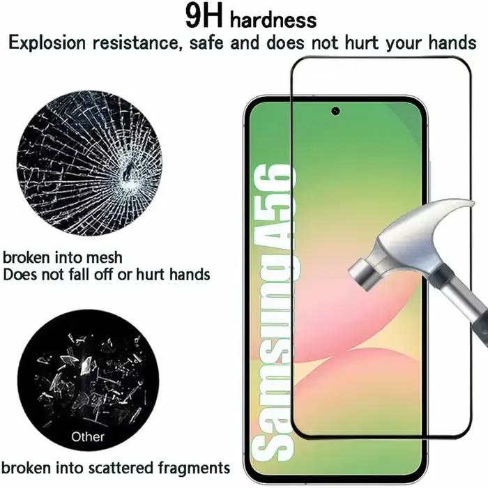 Protecteur d'écran en verre trempé haute définition pour Samsung Galaxy A56 A55 A54 A53 A17 A27 A37 A57 A36 A26 A16 A15 A25 A35 et Samsung S26 S25 S24 Ultra, disponible en diverses couleurs pour un style personnalisé