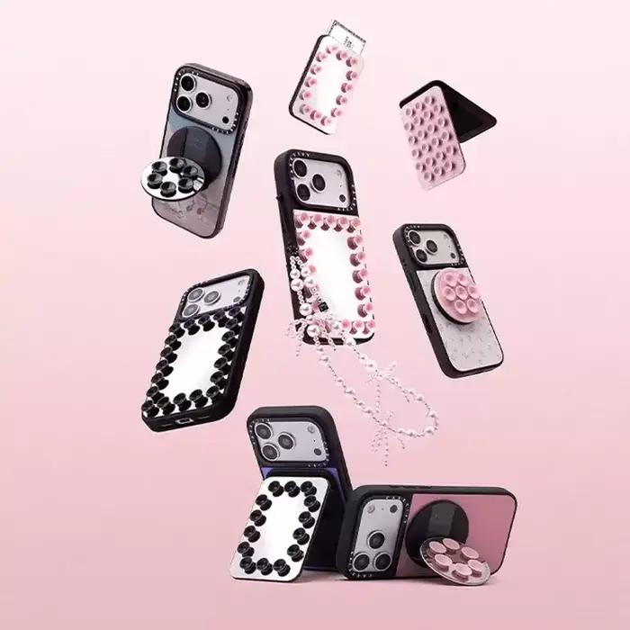 CASETiFY Snappy ™ Support de téléphone et porte-cartes magnétique à ventouse avec miroir pour iPhone 17 16 15 14 13 et Samsung S25 S26 A57