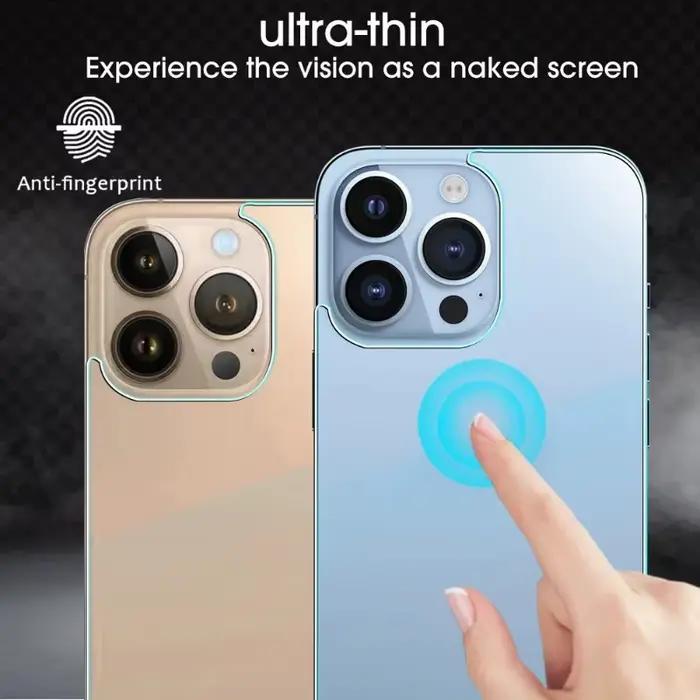 1-3 pièces verre trempé d'écran arrière pour iPhone 17 16 15 12 14 13 Pro Max 14 16 15 Plus 12 13 Mini films de