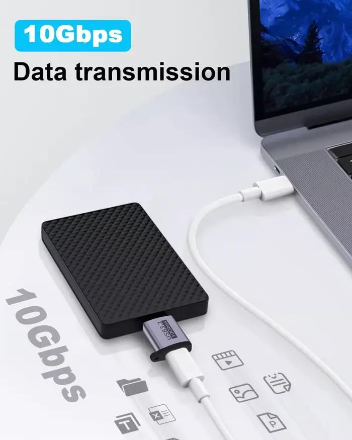 Adaptateur USB C vers Micro B 10Gbps Micro B vers USB C 3.2 Type C femelle vers Micro B mâle, câble convertisseur pour disque dur SSD ordinateur portable