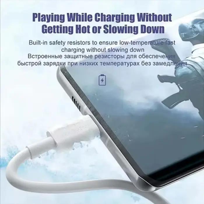 Câble de charge ultra-rapide de type C, compatible avec les câbles USB C de Samsung, Huawei, Xiaomi et Redmi.