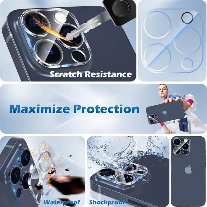 1 à 3 pièces Caméra de protection pour iPhone 17 16 15 Pro Max Film d'objectif