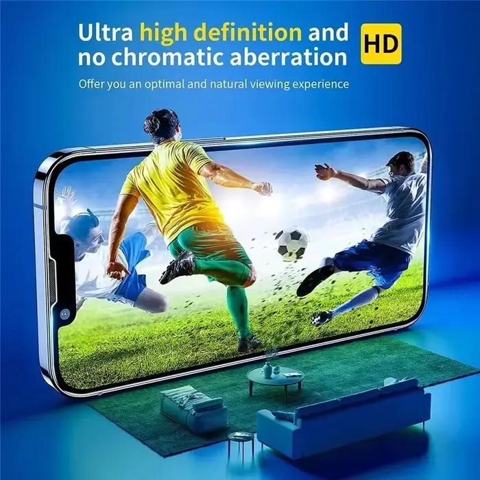 Film de protection en verre trempé pour iPhone 14 13 12 11 16 15 Pro Max et autres modèles, résistant aux rayures et aux éclats, pour une visibilité claire et sans empreintes digitales