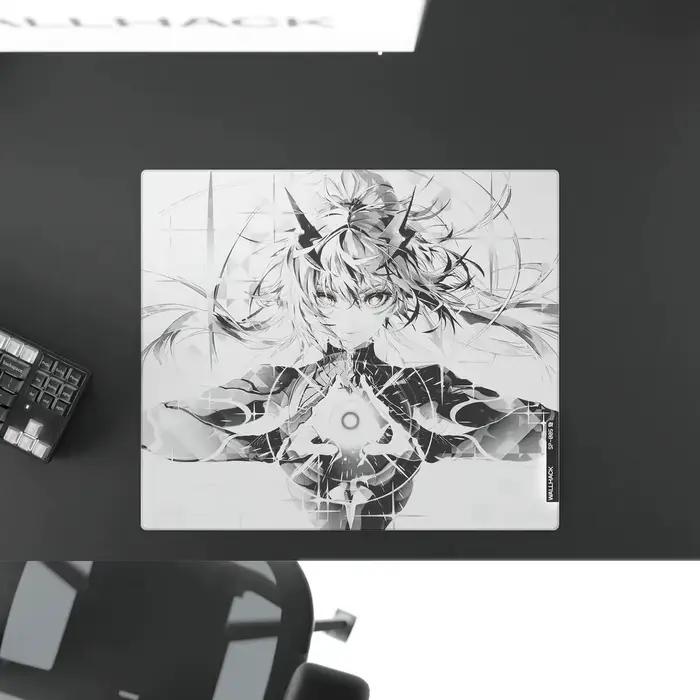 Nouveau tapis de souris de jeu en verre W-Wallhack SP005 YUME, surface givrée trempée pour jeux FPS, bureau, accessoires de tapis personnalisés