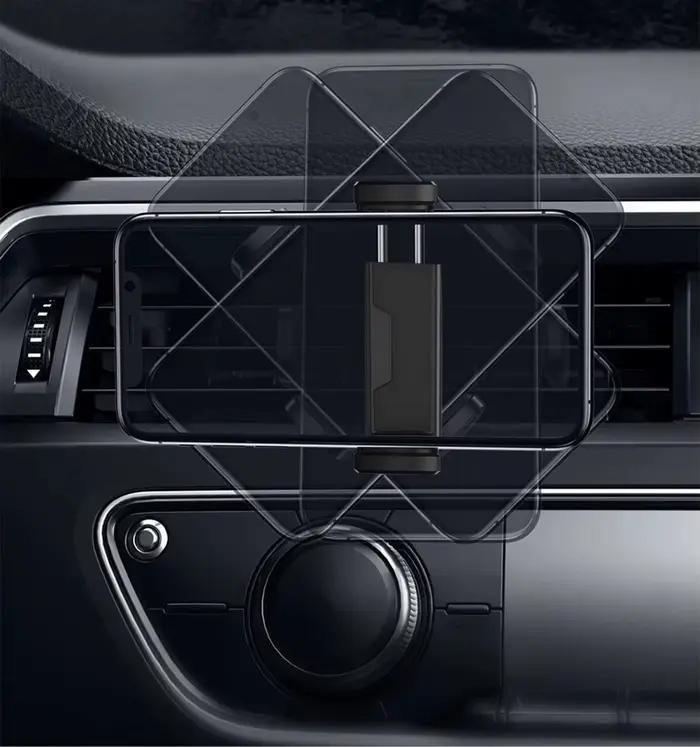 Nouveau support de téléphone universel 2026 pour voiture – Fixation sur grille d'aération pour smartphone