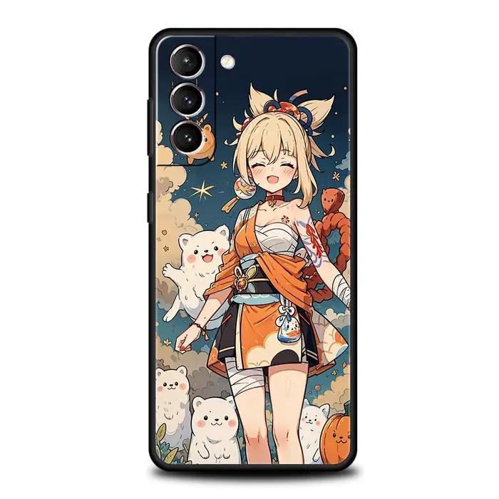 Coque de téléphone Wanderer Genshin Impact pour Samsung Galaxy S24 S23 S22 S20 Ultra S21 FE 5G S10 S9 Plus S10E en silicone souple pour homme et femme pour protection et style unique