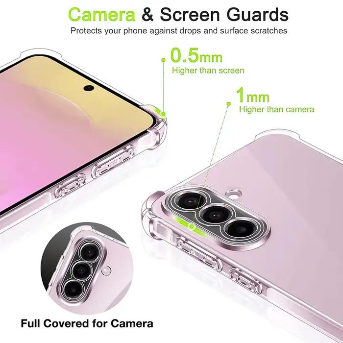 Coque transparente antichoc en silicone TPU souple pour Samsung Galaxy série A A57 A37 A17 A56 A36 A16 A55 A35 A15 A54