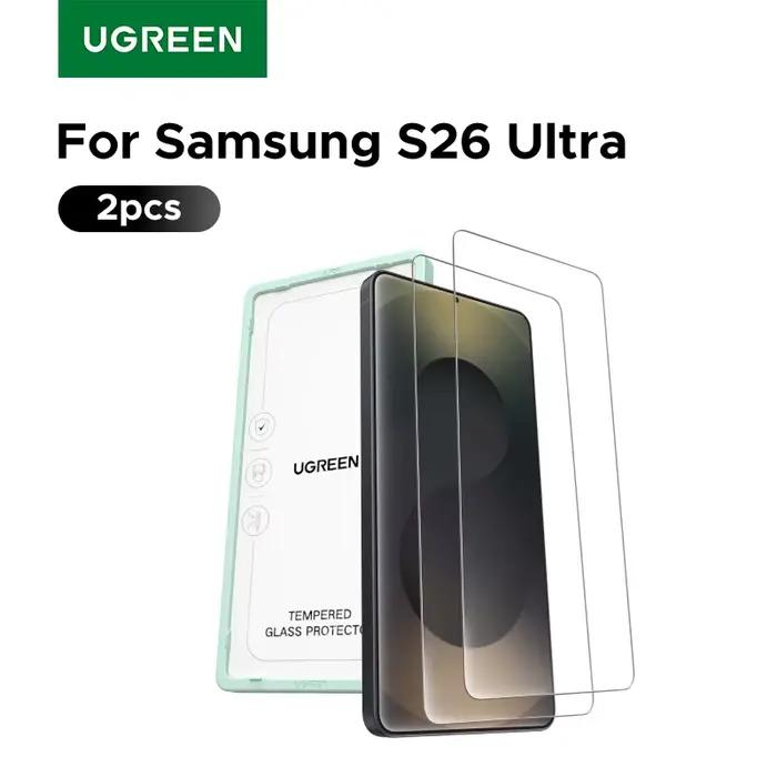 UGREEN 2PCS Protecteur d'écran en verre pour Samsung Galaxy S26 Ultra Film