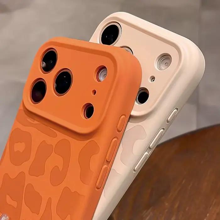Coque en silicone liquide à motif léopard pour iPhone 17 16 Pro Max Air 14 15 Plus 12 et 13 Pro Max protection antichoc anti-rayures élégante pour femmes et hommes occassions spéciales
