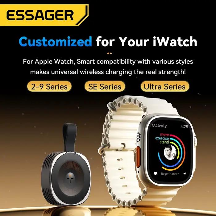 Essager chargeur magnétique sans fil pour Apple Watch 8 7 6 5 4 3 2 SE